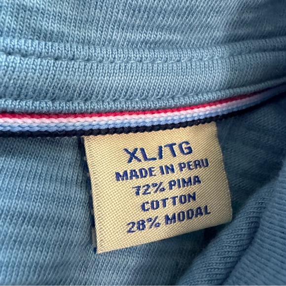 Tommy Bahama Blue Striped Quarter Zip XL - Picture 5 of 7